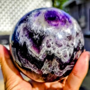 Chevron Amethyst Sphere