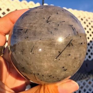 Black Rutile in Smokey Quartz