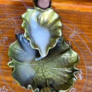 Lotus Leaf & Frog Backflow Incense Holder